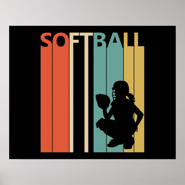 Vintage Softball Poster (Vorne)