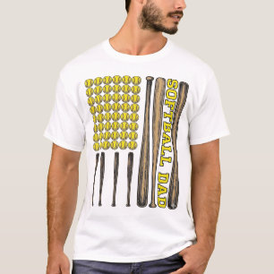 Vintage Softball Vater Schläger und Ball Vektor-Sh T-Shirt