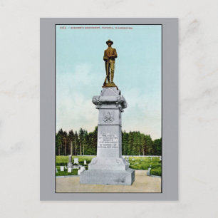 Vintage Soldier's Monument Olympia WA Postkarte