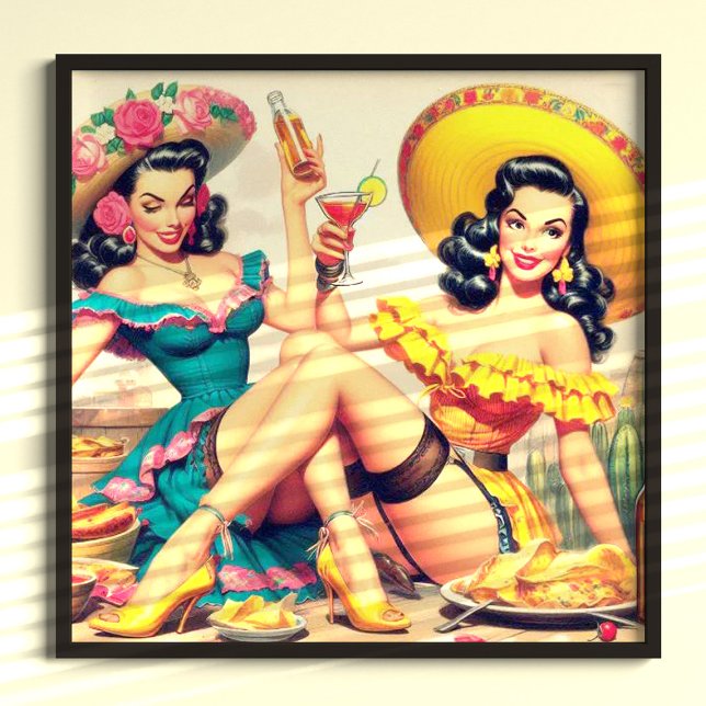 Vintage Sombrero Girls Poster (Von Creator hochgeladen)