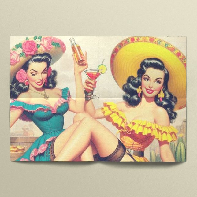 Vintage Sombrero Girls Seidenpapier (Von Creator hochgeladen)