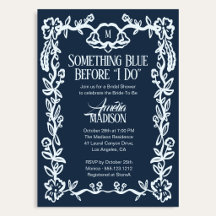 Vintage Something Blue Florale Brautparty