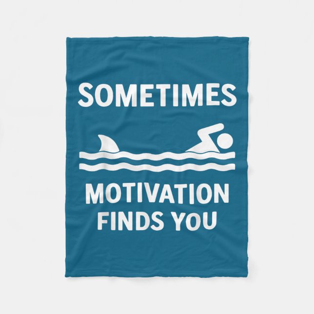 Vintage Sometimes Motivation Finds You Tee - Funny Fleecedecke (Vorderseite)