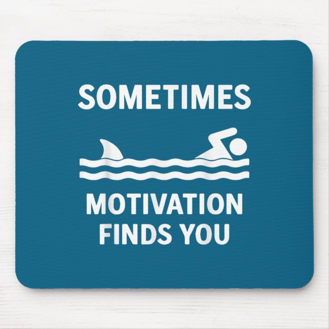 Vintage Sometimes Motivation Finds You Tee - Funny Mousepad (Vorne)