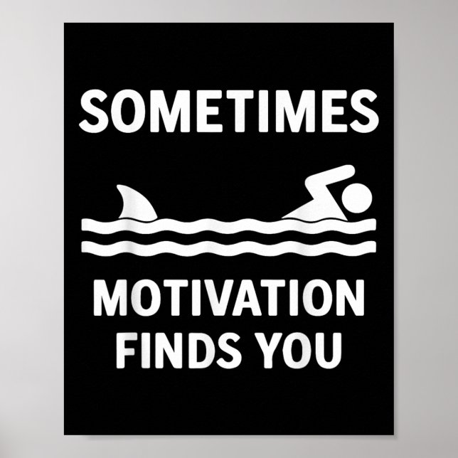 Vintage Sometimes Motivation Finds You Tee - Funny Poster (Vorne)