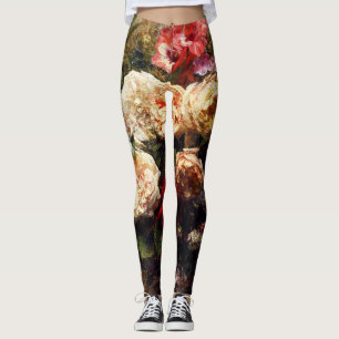 Vintage Sommer-Blume von Henri Fantin-Latour Leggings