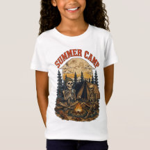Vintage Sommer-Camping-Skelett-Lagerfeuer-Design
