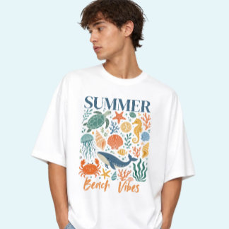 Vintage-Sommer-Tropenstrand-Ferienatmosphäre T-Shirt