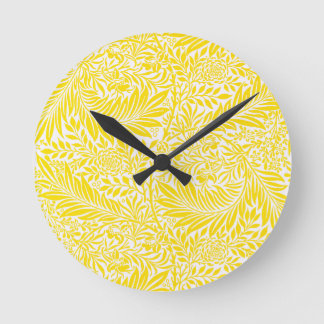Vintage Sommerblätter Runde Wanduhr