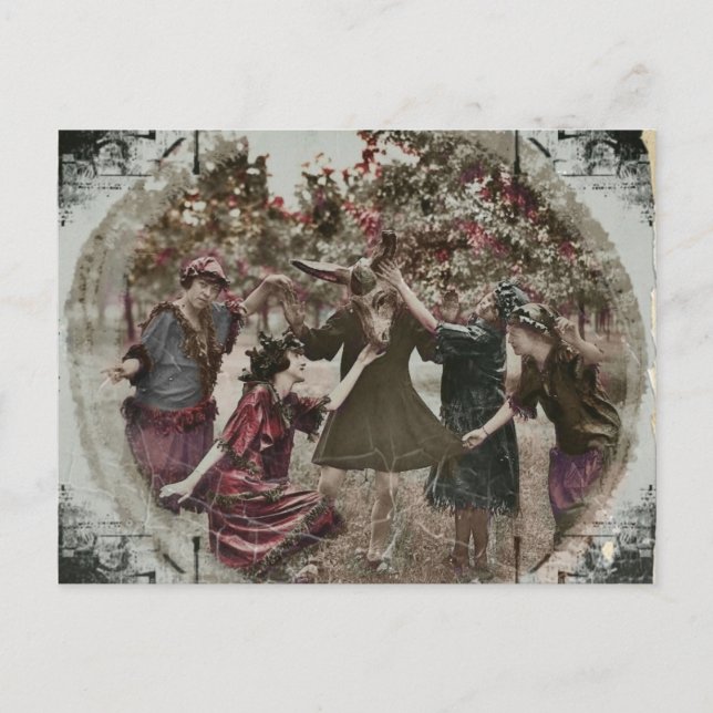 Vintage Sommerfeier Einladungspostkarte (Vorderseite)