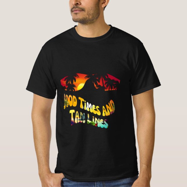 Vintage Sommerflugzeuglinien T-Shirt (Vorderseite)
