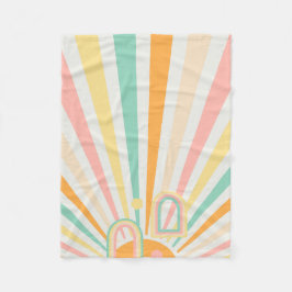 Vintage Sonne Fleecedecke