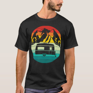 Vintage Sonnenaufgang Sonnenuntergang Bergwandern T-Shirt