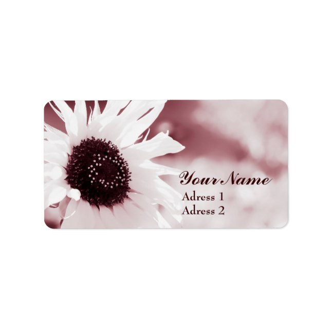 Vintage Sonnenblume - Adressetikett (Vorne)