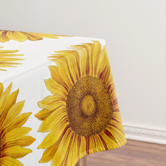 Vintage Sonnenblume Happy Blume Tischdecke (Beispiel)