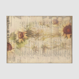 Vintage Sonnenblume III Seidenpapier