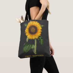 Vintage-Sonnenblumen-Botanische Kunst von Merian Tasche