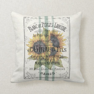 Vintage Sonnenblumen Grain Sack Kissen