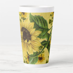 Vintage Sonnenblumen Milchtasse