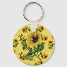 Vintage Sonnenblumen Schlüsselanhänger