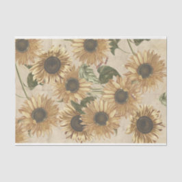 Vintage Sonnenblumen Seidenpapier