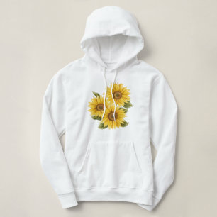 Vintage-Sonnenblumen-T-Shirt Hoodie