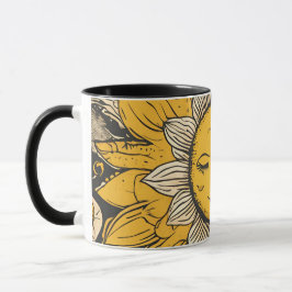 Vintage Sonnenblumen und Sonnenanbeter Tasse - Him