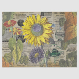 Vintage Sonnenblumenanzeigen Seidenpapier