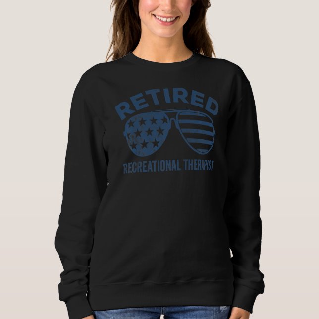 Vintage Sonnenbrille im Ruhestand US-Flagge Männer Sweatshirt (Vorderseite)
