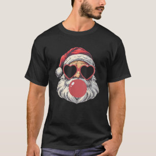 Vintage Sonnenbrille Weihnachtsblasen Kaugummi T-Shirt