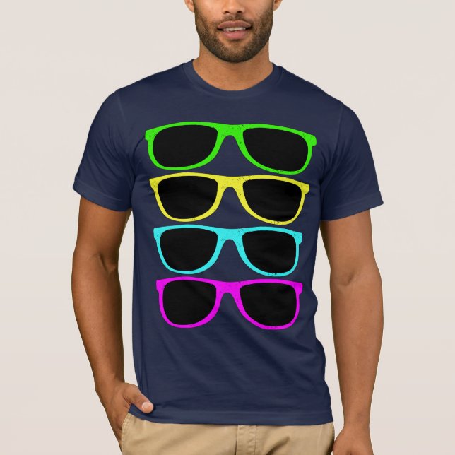 Vintage Sonnenbrillen Rgb Fluo T-Shirt (Vorderseite)