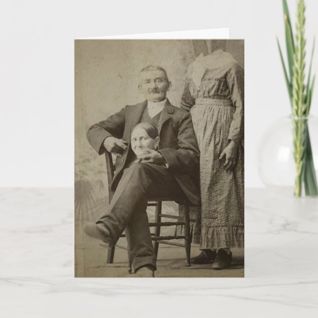 Vintage, sonnendurchflutete Husband- und Headless- Karte (Vorderseite)