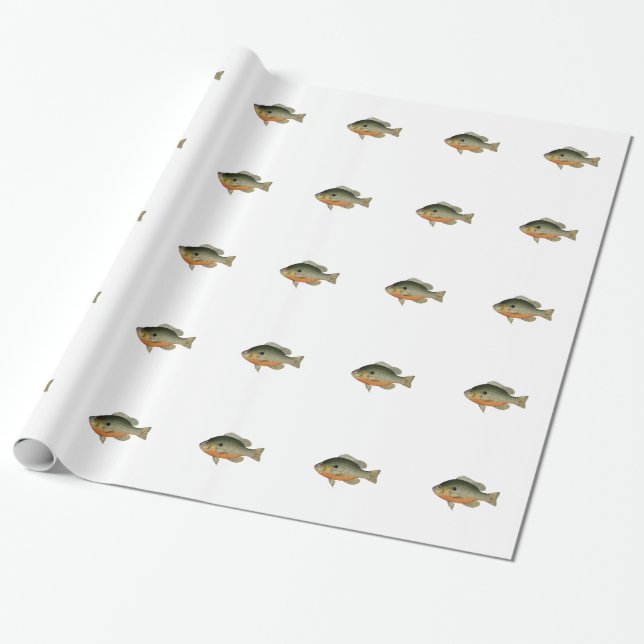 Vintage Sonnenfischillustration Geschenkpapier (Ungerollt)