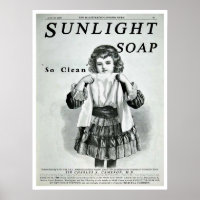 Vintage Sonnenlicht-Seifenwerbung