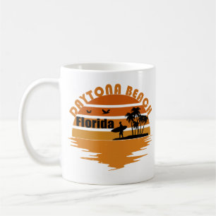 Vintage-Sonnenuntergang Daytona Beach Florida Kaffeetasse