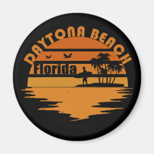 Vintage-Sonnenuntergang Daytona Beach Florida Magnet
