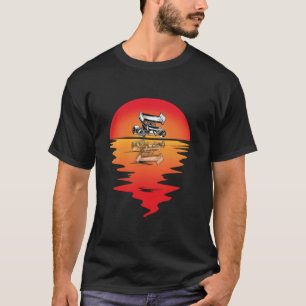 Vintage-Sonnenuntergang-Dirttrack-Rennwagen-Sprint T-Shirt