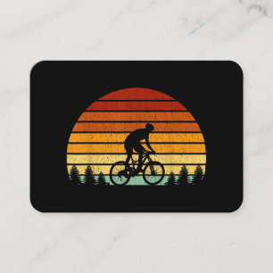 Vintage-Sonnenuntergang-Mountainbike-Geschenk für Visitenkarte