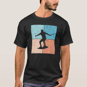 Vintage-Sonnenuntergang Retro-Wakeboarden Wake-Sur T-Shirt