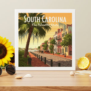 Vintage South Carolina Fliese