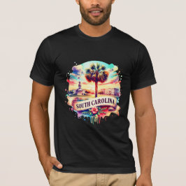 Vintage South Carolina Map T-Shirt  Retro us state