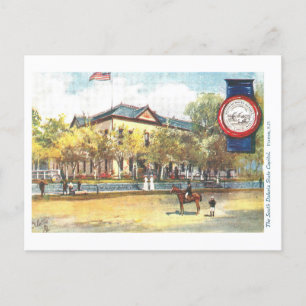 Vintage South Dakota Capitol mit Siegel Postkarte