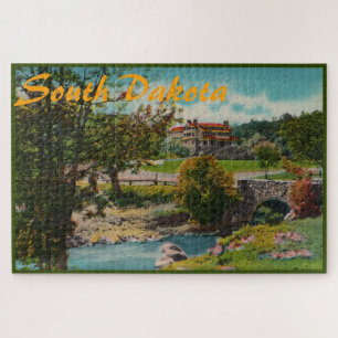 Vintage South Dakota großes Puzzle
