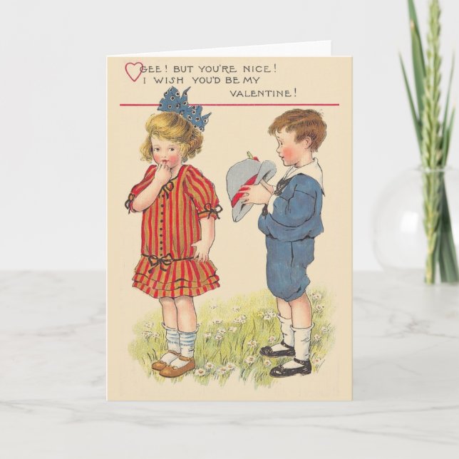 Vintage Soyez ma carte Valentine (Devant)