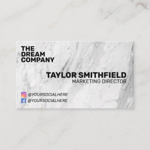 VINTAGE SOZIALE MEDIA MARBLE BUSINESS CARD VISITENKARTE