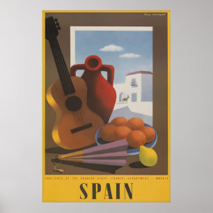 Vintage Spanien Reiseplakat Spanischer Tourismus R Poster