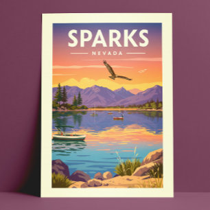 Vintage Sparks Nevada Postkarte