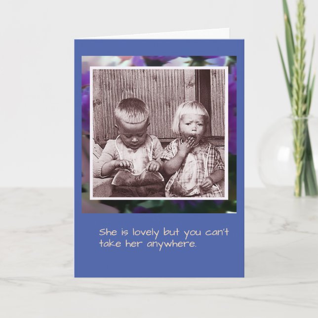 Vintage Spaß Blueberry-Kinderkarte Karte (Vorderseite)