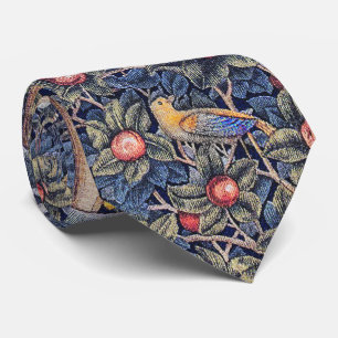 Vintage-Specht-Blumentapete William Morris Krawatte