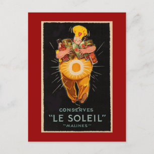 Vintage-Speisekarte Postkarte
